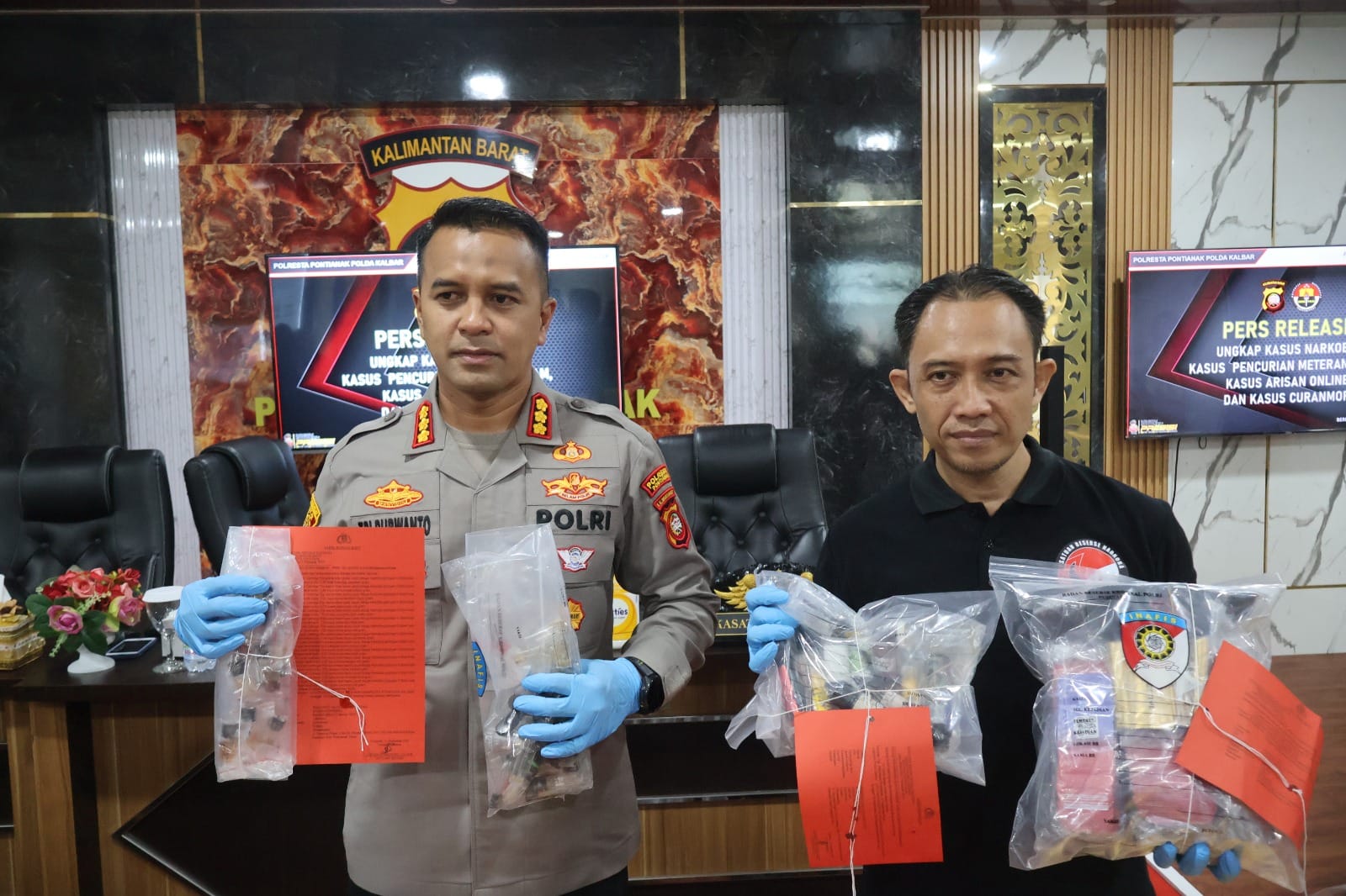 77,93 Gram Sabu dan 169 Ekstasi Disita, Polresta Pontianak Amankan Sejumlah K-POD dan Obat Berbahaya Lainnya