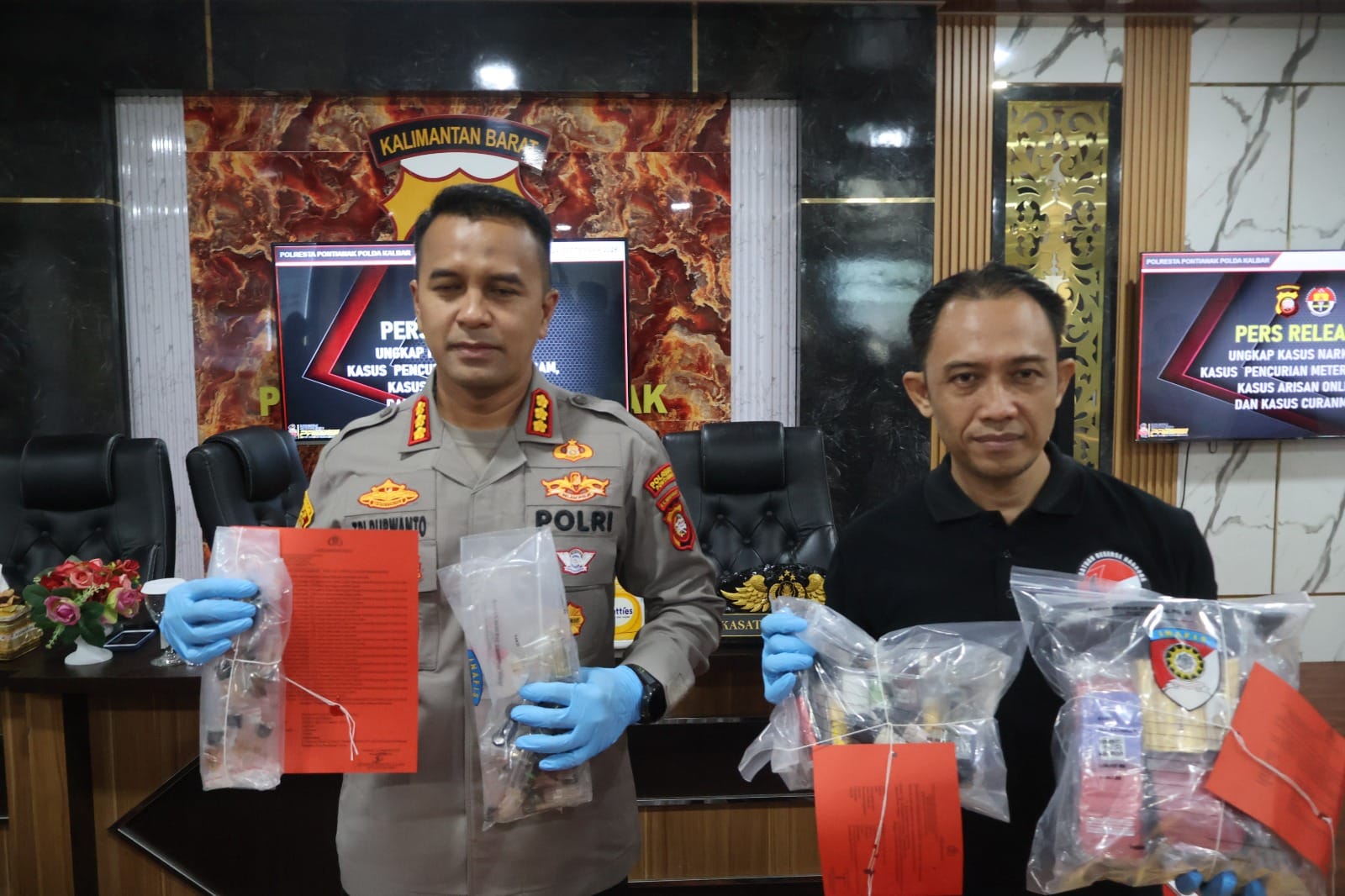 77,93 Gram Sabu dan 169 Ekstasi Disita, Polresta Pontianak Amankan Sejumlah K-POD dan Obat Berbahaya Lainnya
