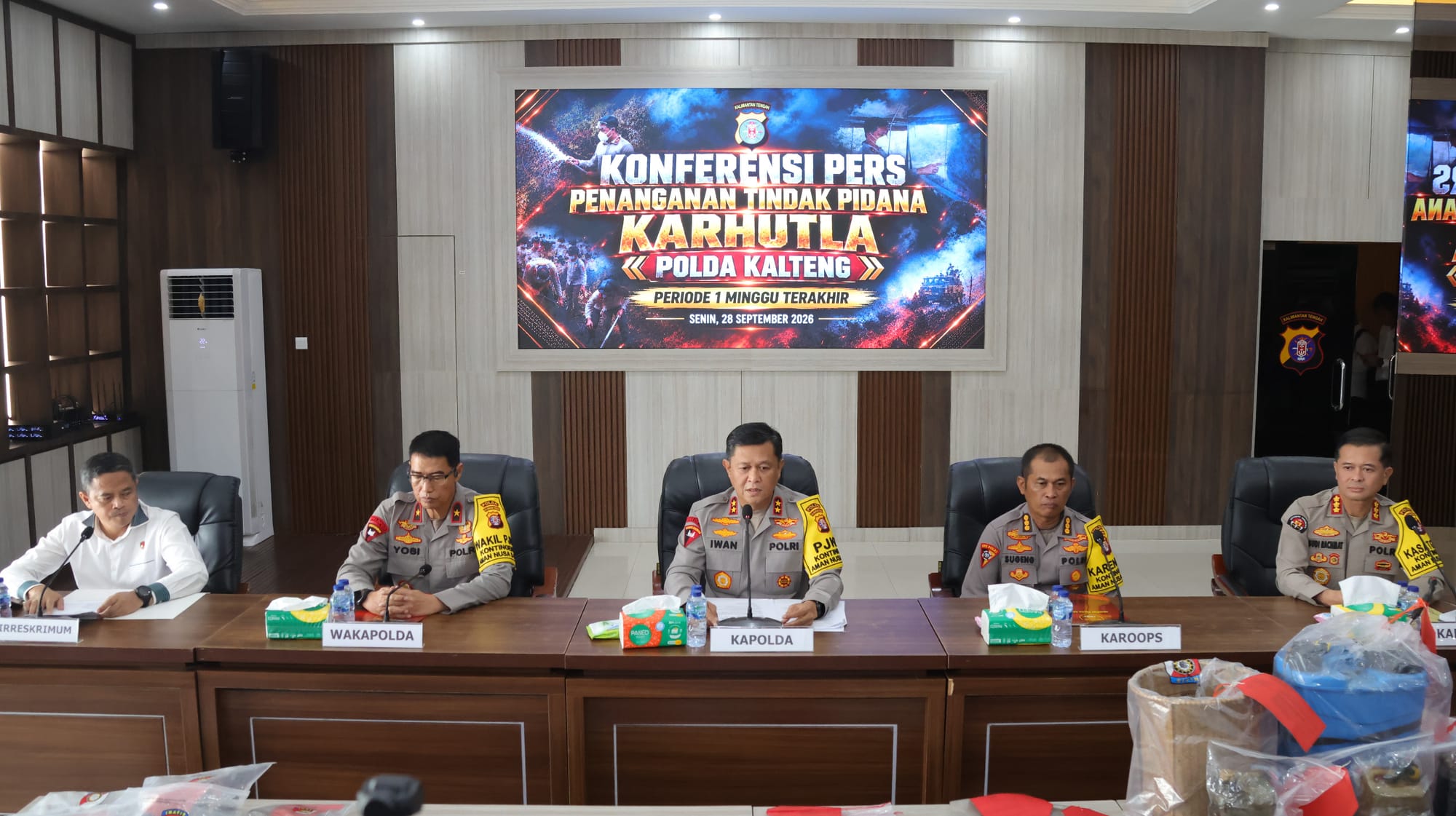 Polda Kalteng Tindak Tegas Pelaku Karhutla, 8 Tersangka Diciduk dan 12 Perusahaan Masuk Daftar Penyidikan