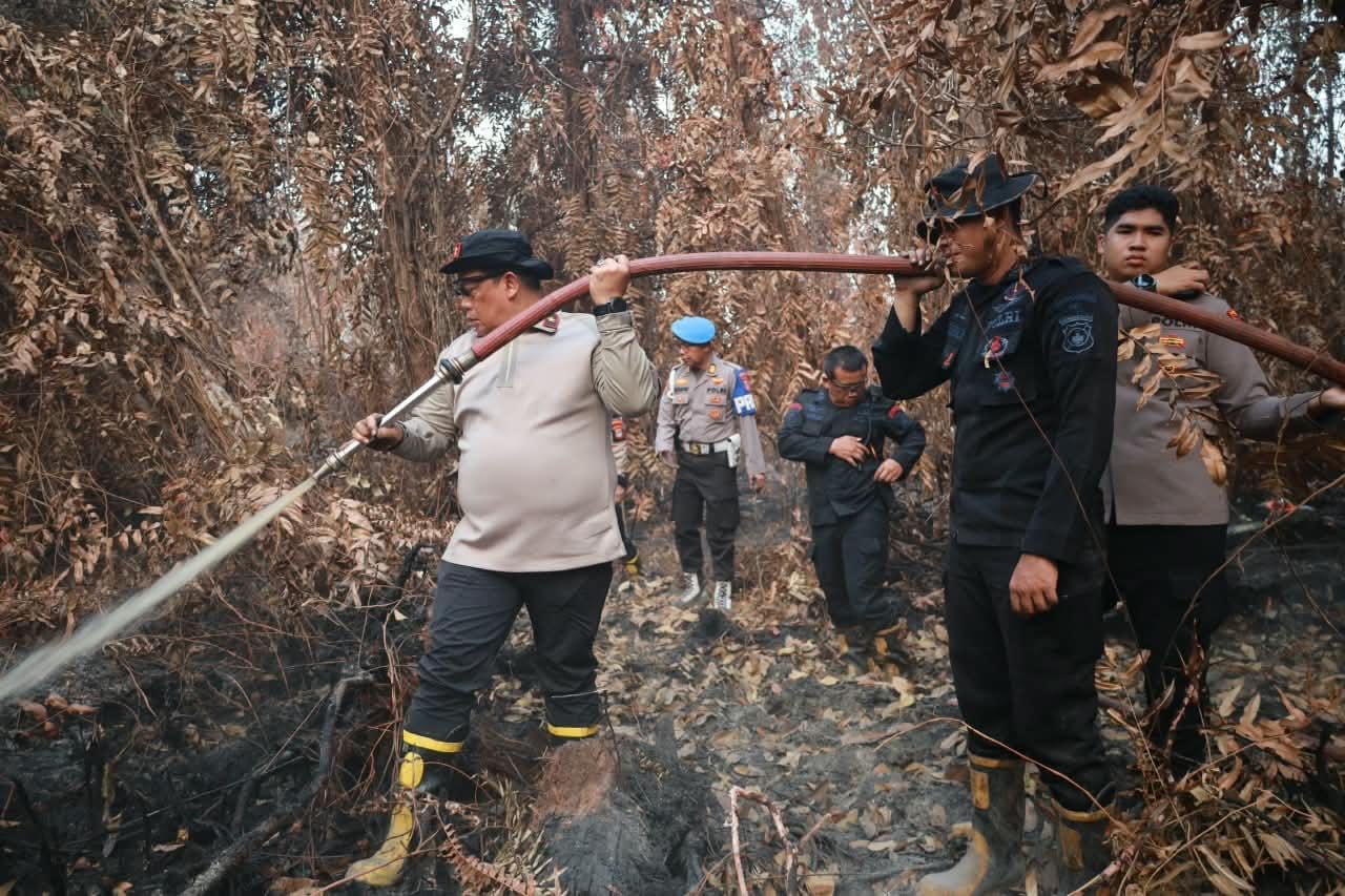 Penanganan Karhutla di Sambang Lihum Dipantau Wakapolda Kalsel
