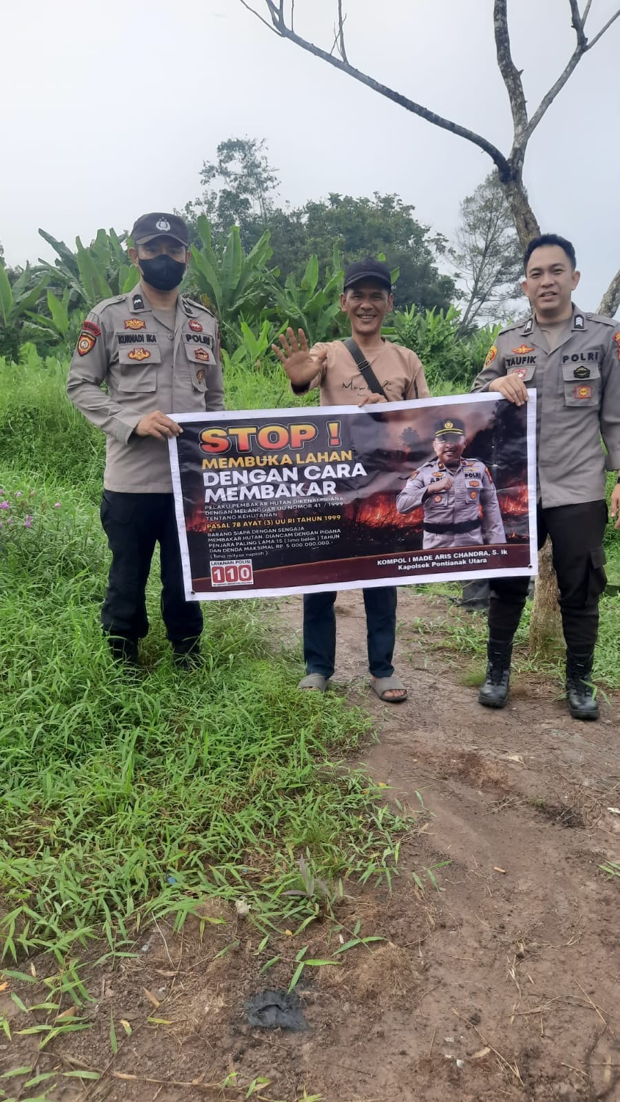 Polsek Pontianak Utara Gencarkan Patroli Cegah Karhutla