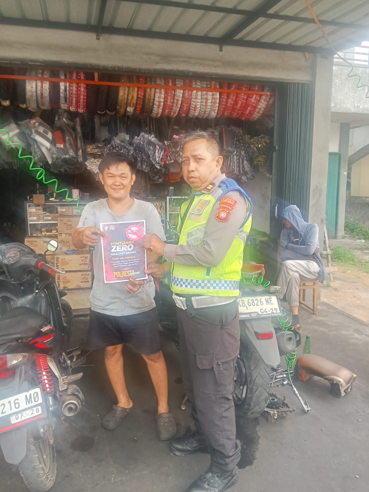 Minimalisir Penggunaan Knalpot Brong Unit Lantas Polsek Pontianak Utara Himbau Bengkel Dan Penjual Suku Cadang