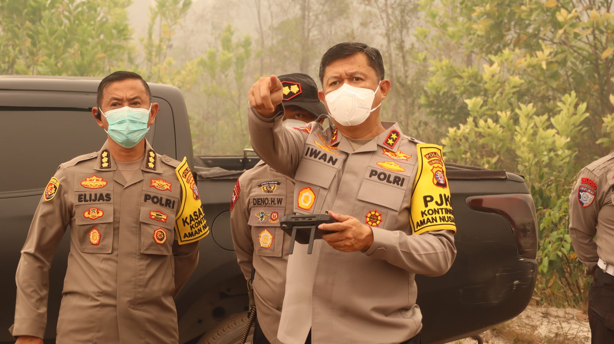 Kapolda Kalteng Tinjau Langsung Titik Api di Tjilik Riwut Km. 39 Palangka Raya, Pastikan Penanganan Karhutla Berjalan Optimal