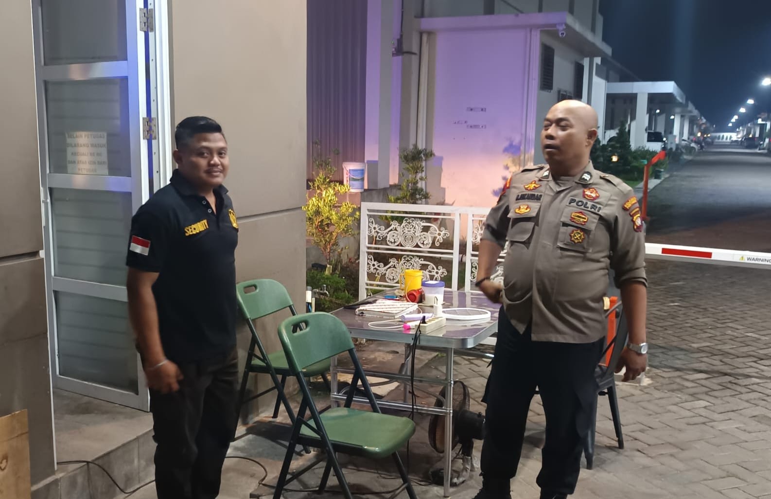 Jaga Kamtibmas, Patroli Enggang Sambangi Petugas Keamanan Perumahan The Green Iconia
