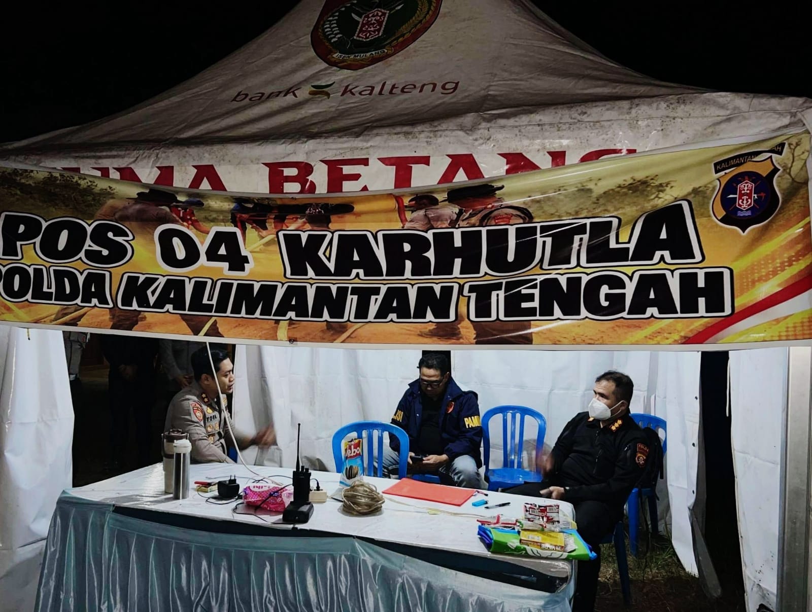 Patroli Malam, Kabidpropam Polda Kalteng Pastikan Personel Siaga di Posko Karhutla