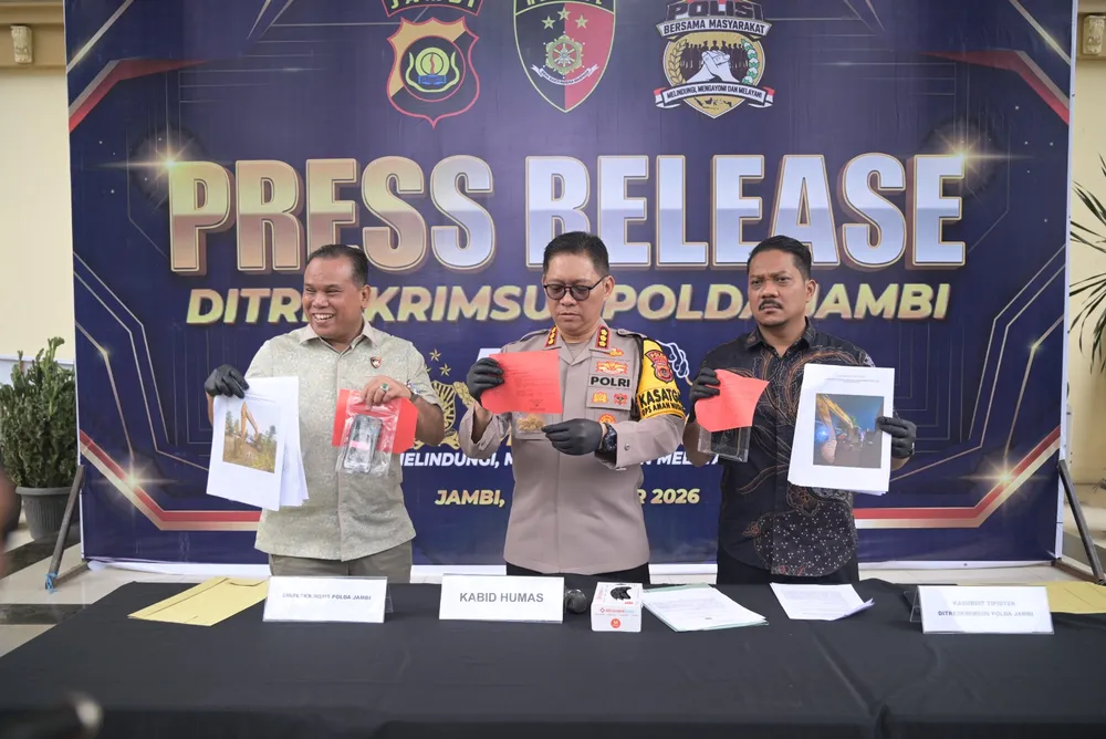 Ungkap Dugaan Tambang Emas Ilegal di Bungo, Polda Jambi Sampaikan Hasil Penyelidikan