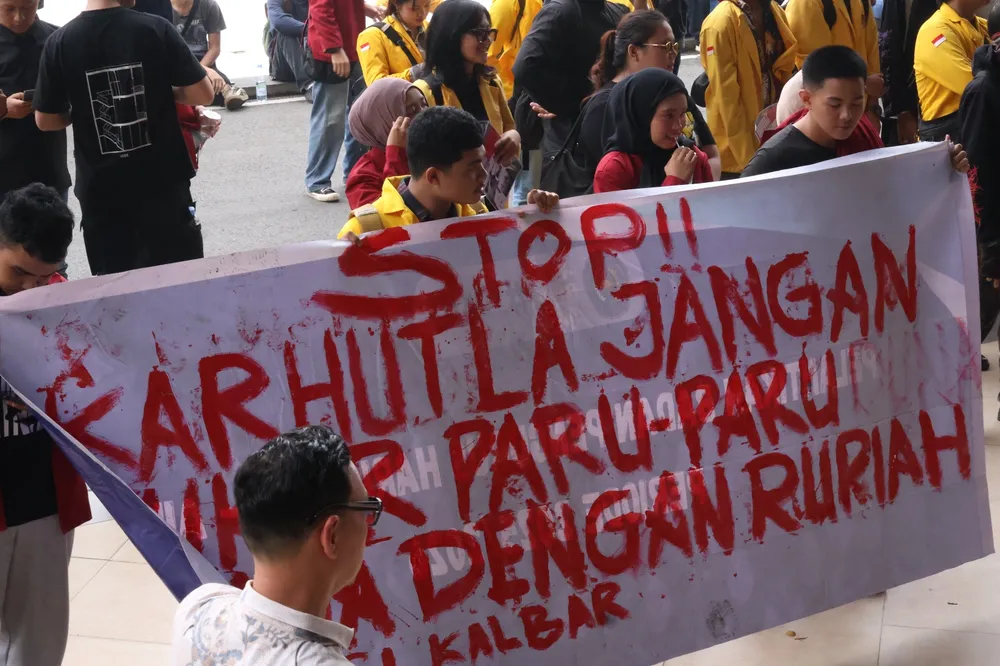 Polresta Pontianak Kawal Aksi BEM SI Kalbar Terkait Karhutla, Situasi Kondusif
