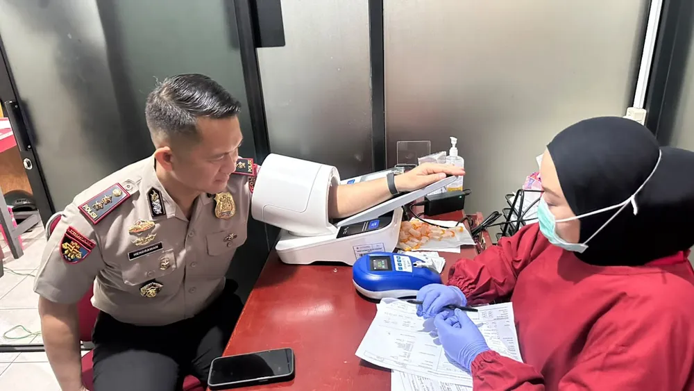 Sambut HUT Humas Polri ke-75, Humas Polresta Pontianak Gelar Donor Darah