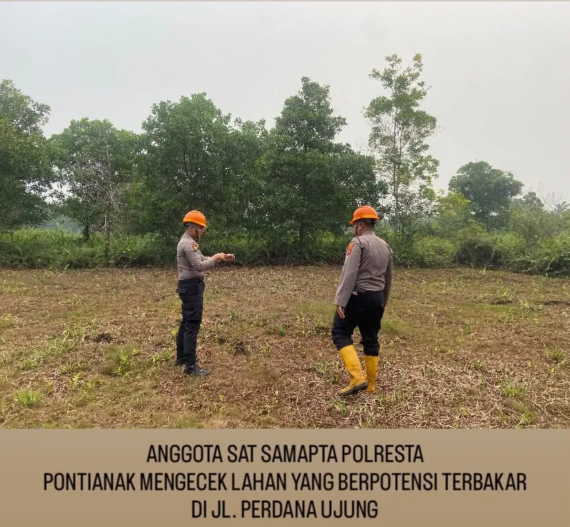 Sambangi Warga di Lahan Bekas Karhutla, Polsek Pontianak Selatan Ajak Masyarakat Stop Bakar Lahan