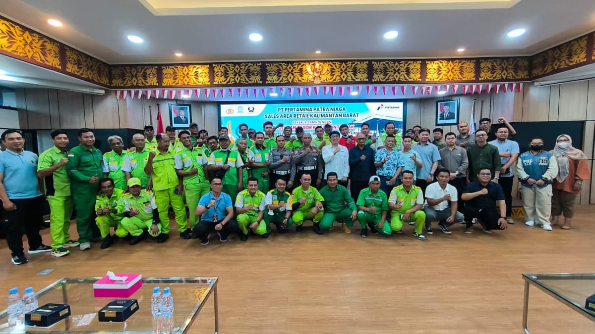 Sat Lantas Polresta Pontianak Gelar Safety Driving Bersama Pertamina, Edukasi 40 Driver Armada LPG 3 Kg