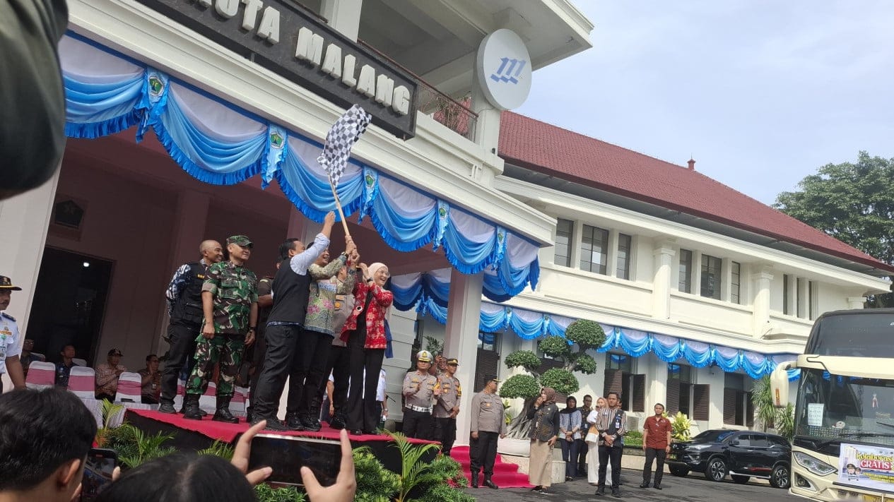 14 Bus Mudik Gratis Dilepas Wali Kota Malang untuk Pemudik