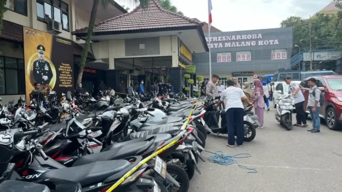 Polresta Malang Kota Amankan Puluhan Kendaraan Pasca Kericuhan Demo UU TNI