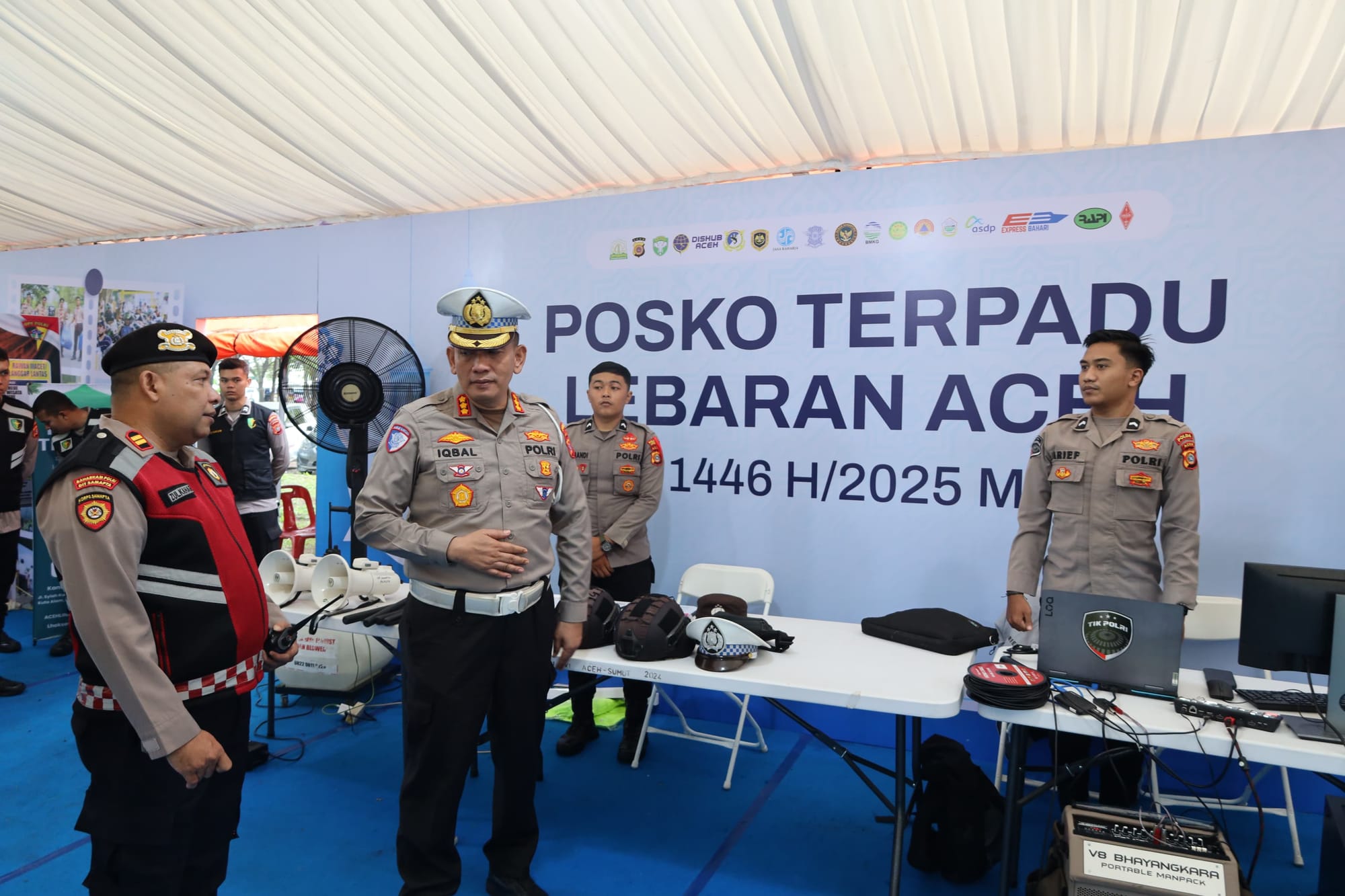 Pastikan Kelancaran Arus, Dirlantas Tinjau Pos Terpadu di Ulee Lhue