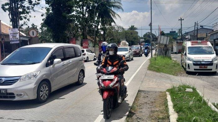 Arus Mudik di Ajibarang Banyumas Didominasi Pengendara Motor