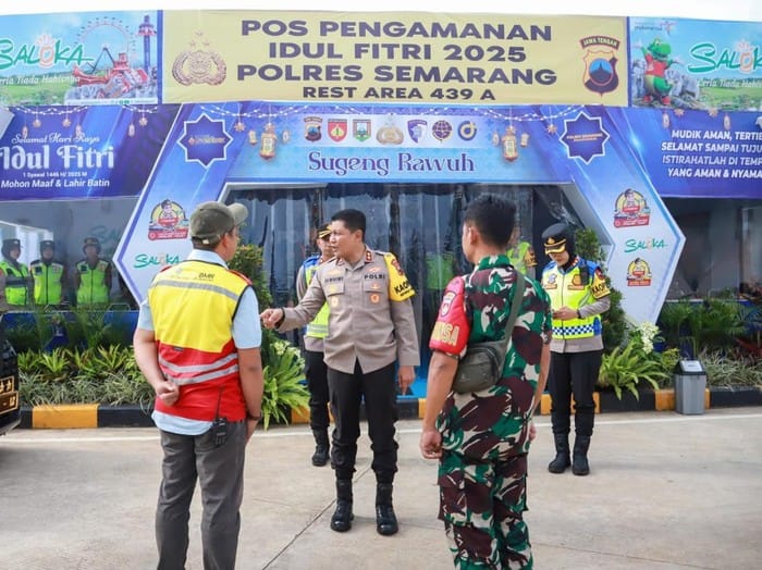 Kapolda Jateng Pantau Kesiapan Pengamanan di Rest Area Tol Semarang