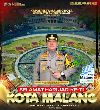 Perayaan HUT ke-111 Kota Malang, Kapolresta Malang Kota Pastikan Situasi Tetap Kondusif