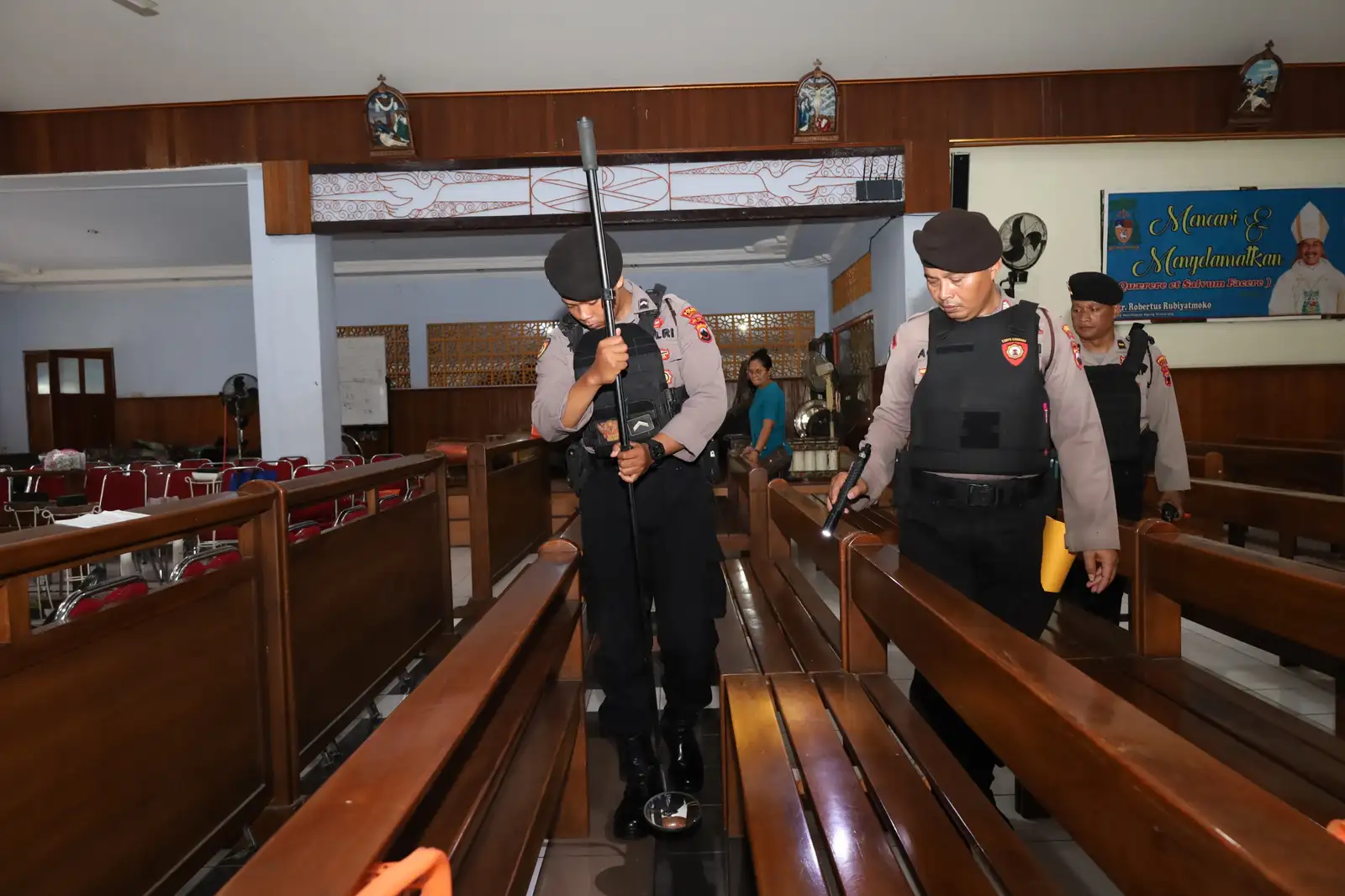Polisi Jaga Ketat 23 Gereja yang Gelar Misa Paskah di Sukoharjo