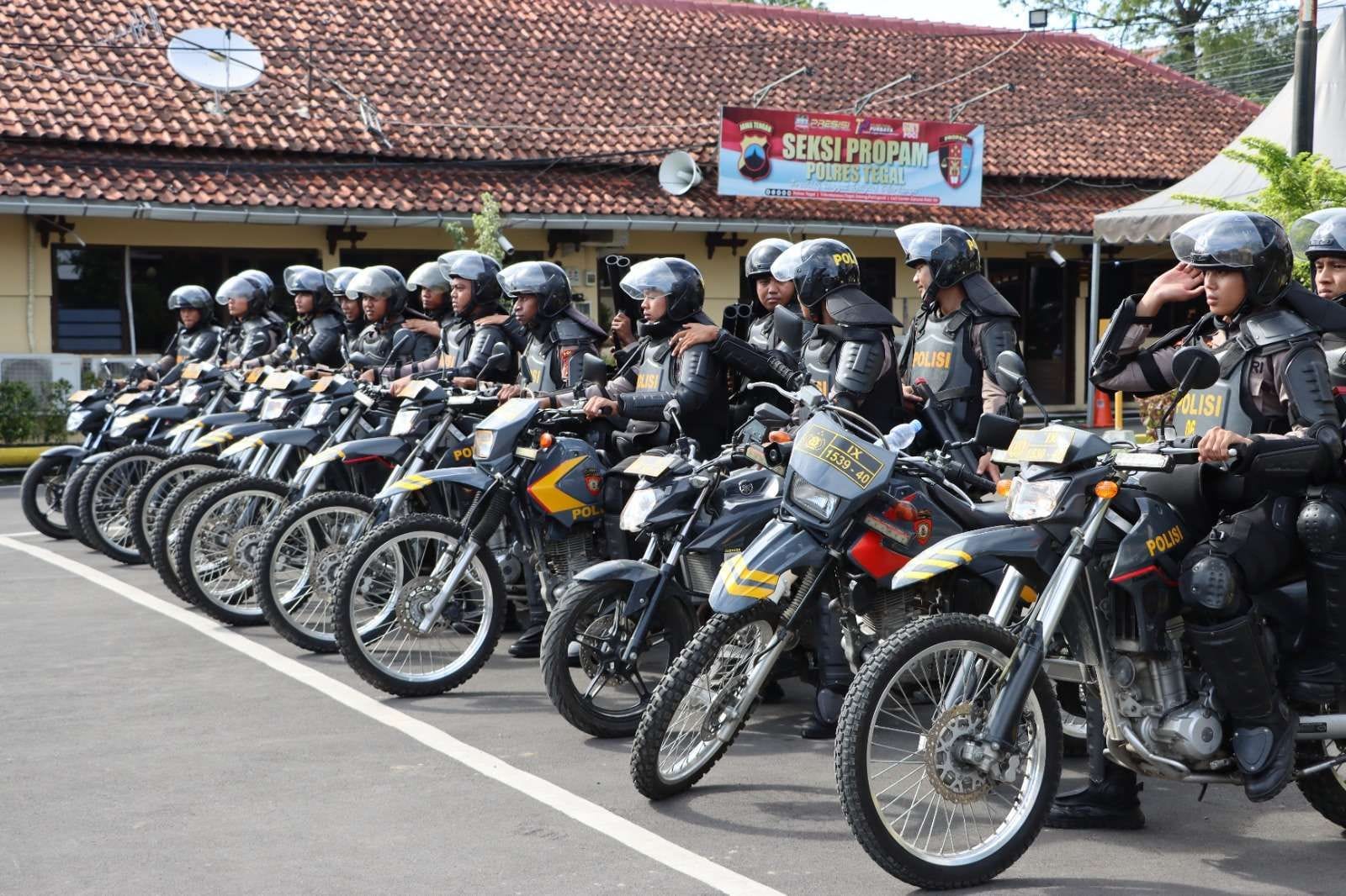 Latihan Pengendalian Massa Digelar Polres Tegal, Fokus pada Taktik dan Koordinasi
