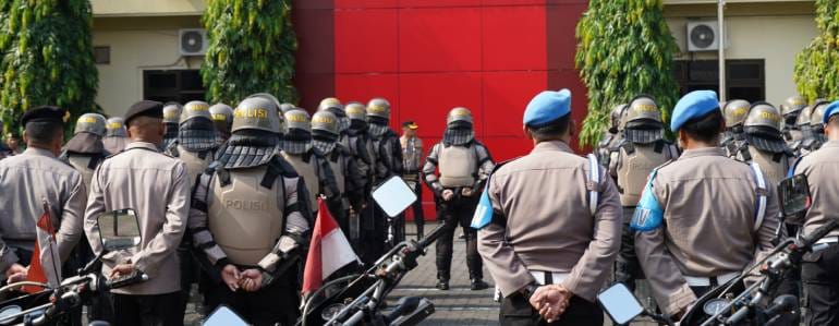 Tangani Demo Tanpa Kekerasan, Polrestabes Semarang Latih Anggota Bertindak Humanis