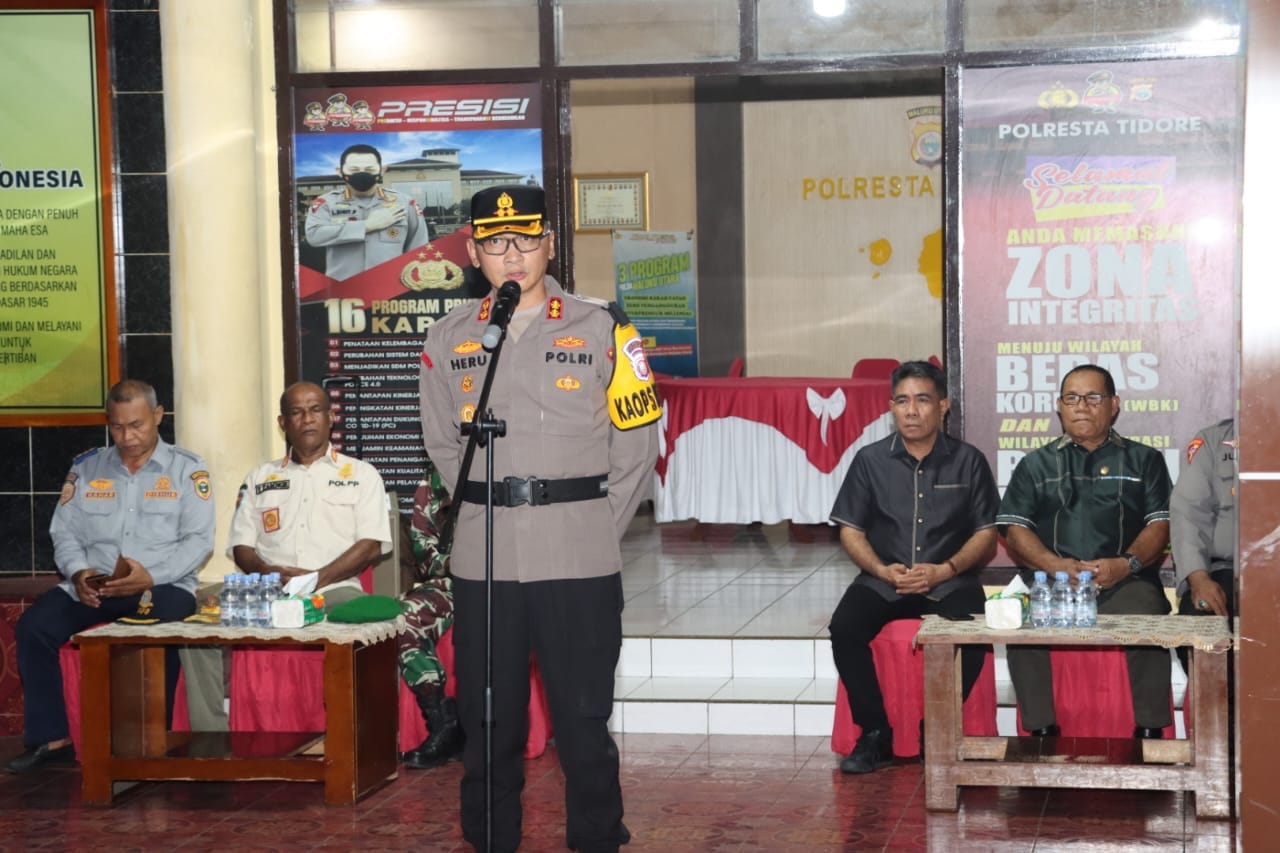 Apel Gabungan Malam Takbiran, Polresta Tidore Siap Amankan Idulfitri 1446 H