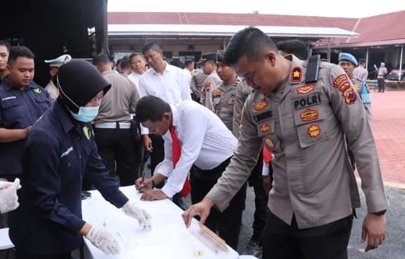 Jaga Integritas Anggota, Polres Grobogan Gelar Gaktibplin dan Tes Urine