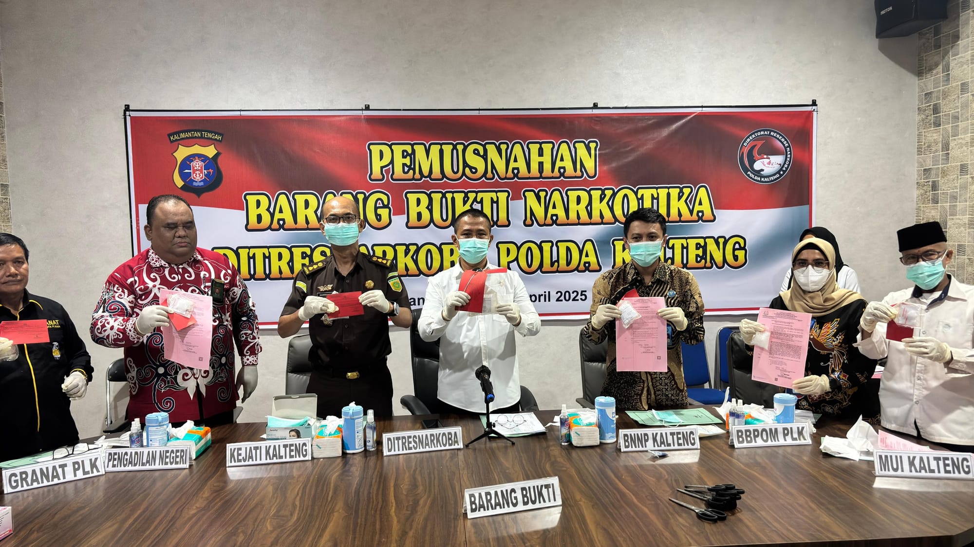 Ungkap 7 Kasus, Polda Kalteng Amankan 274,6 Gram Sabu
