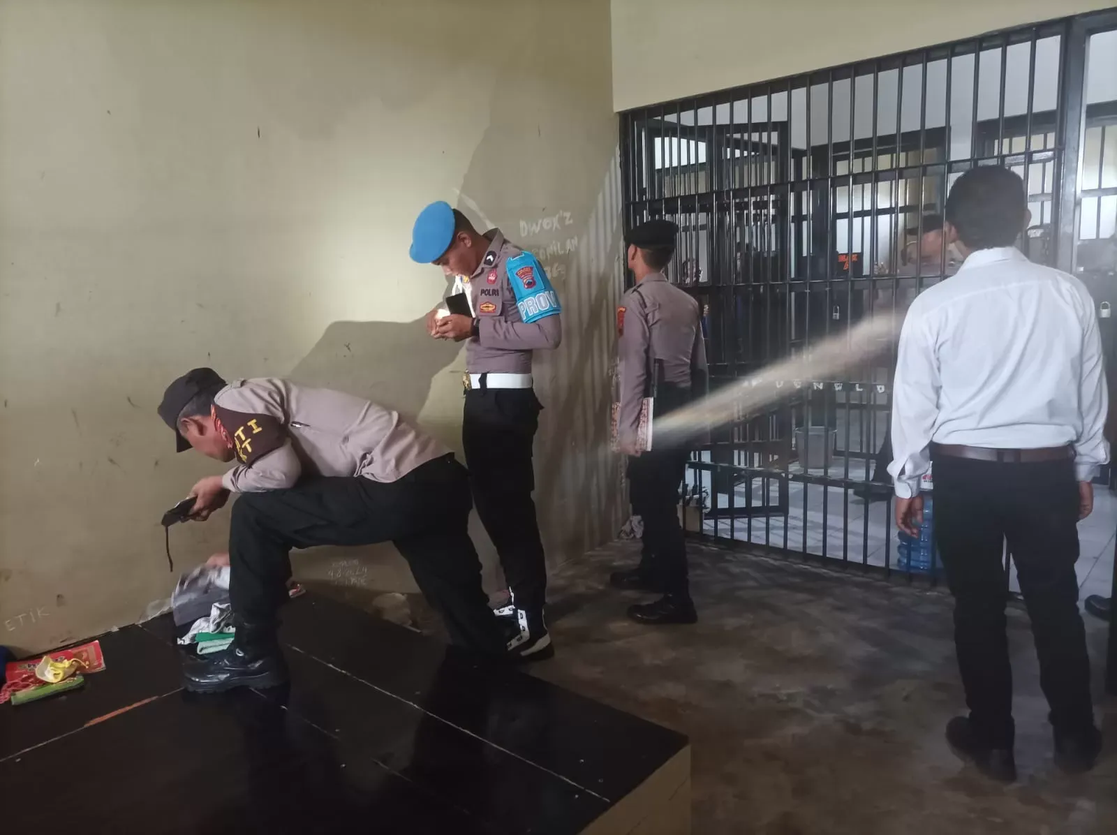 Polres Sukoharjo Temukan Rutan Aman dan Bebas Barang Berbahaya saat Sidak