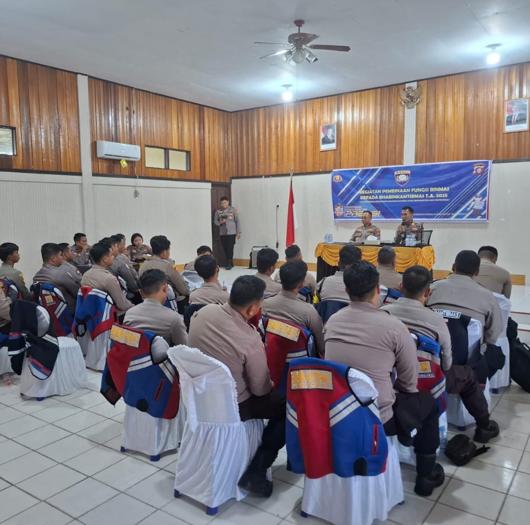 Wujudkan Bhabinkamtibmas Presisi dan Respek, Ditbinmas Polda Kalteng Lakukan Pembinaan di Polres Gumas