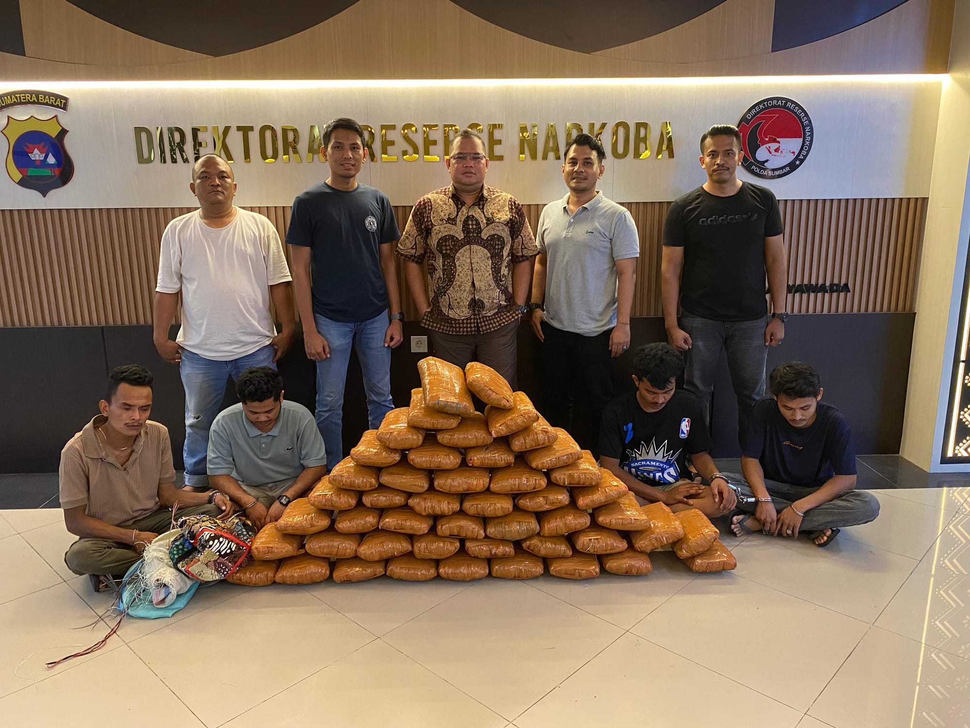 47 Kilogram Ganja Diamankan, Polisi Tangkap 4 Tersangka di Sumatera Barat