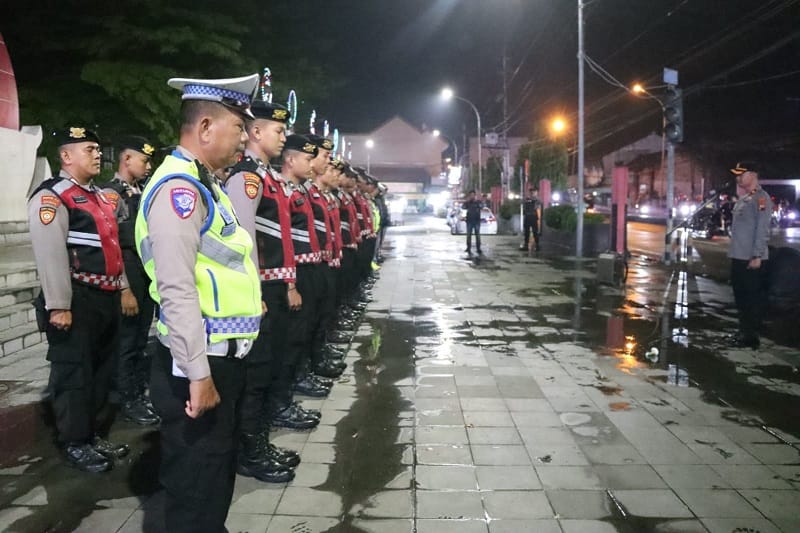 Polres Brebes Gelar Patroli Gabungan, Antisipasi Gangguan Kamtibmas Malam Minggu