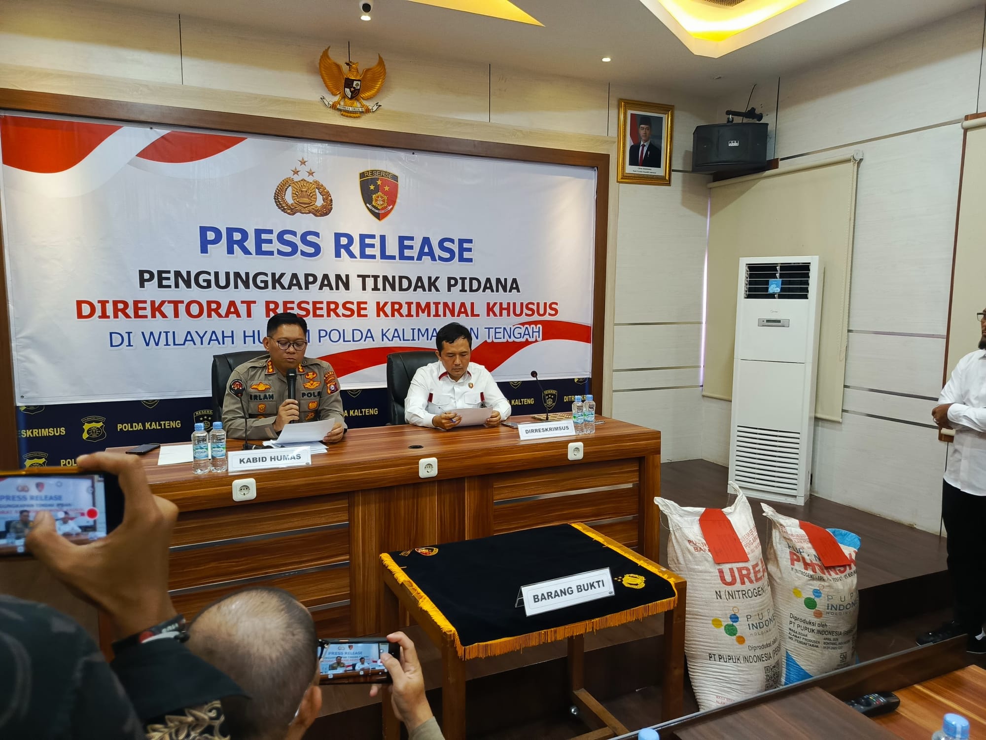Polda Kalteng Ungkap Penyalahgunaan Pupuk Bersubsidi, 8 Ton Disita di Palangka Raya