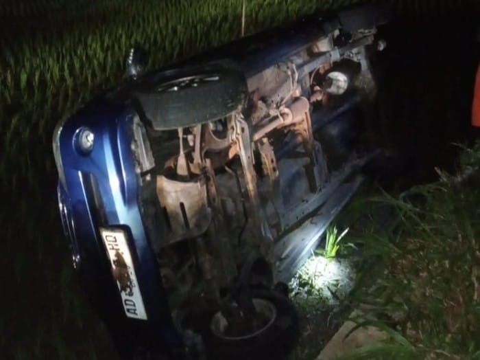 Kecelakaan di Cawas Klaten, Avanza Terjatuh ke Sawah Setelah Tergelincir