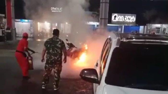 Motor Terbakar Setelah Isi BBM di SPBU Sapen Wonosobo, Diduga Tangki Bocor
