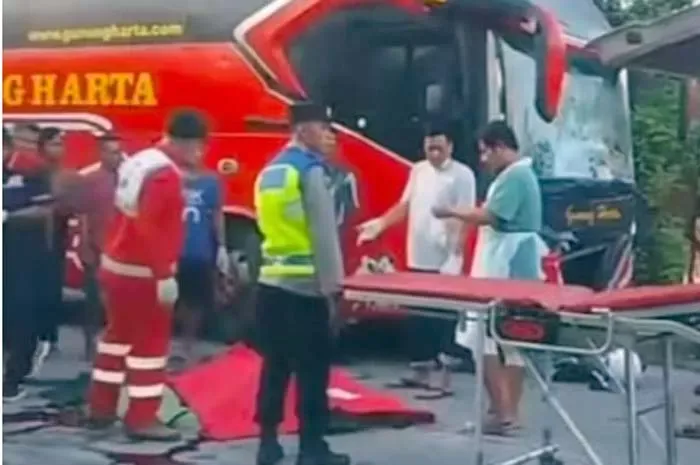 Kecelakaan Maut di Tawangharjo: Bus Gunung Harta Tabrak Sepeda Motor, Dua Orang Tewas