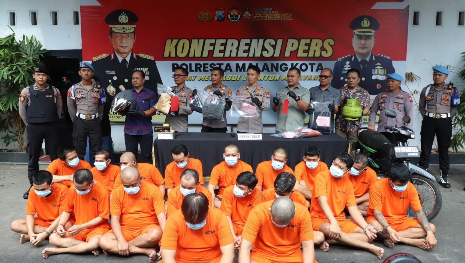 Polresta Malang Kota Berantas Premanisme: 24 Kasus Terungkap dalam Operasi Pekat II Semeru
