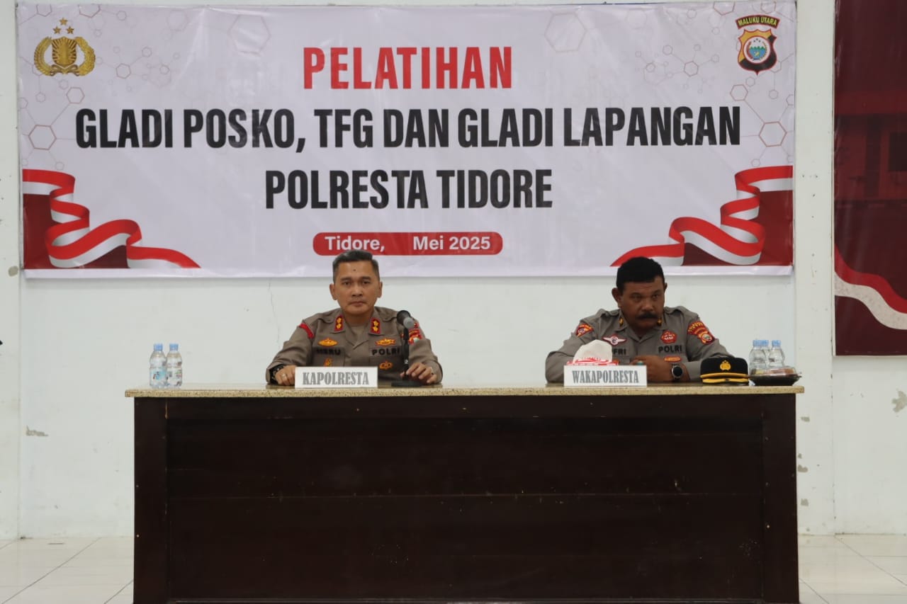 Polresta Tidore Lakukan Gladi Posko dan Simulasi Hadapi Potensi Unjuk Rasa