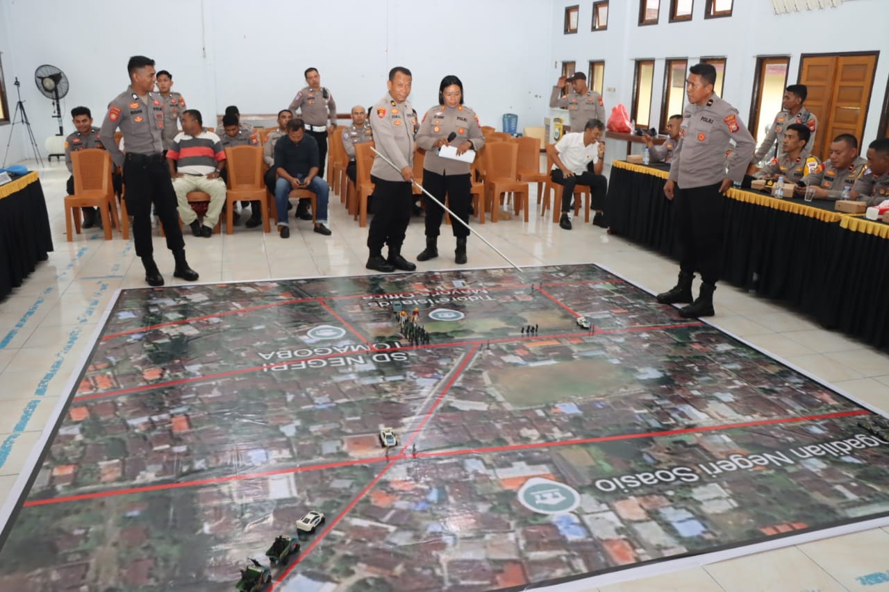 Antisipasi Gangguan Kamtibmas, Polresta Tidore Gelar TFG dan Latihan Penanganan Unjuk Rasa