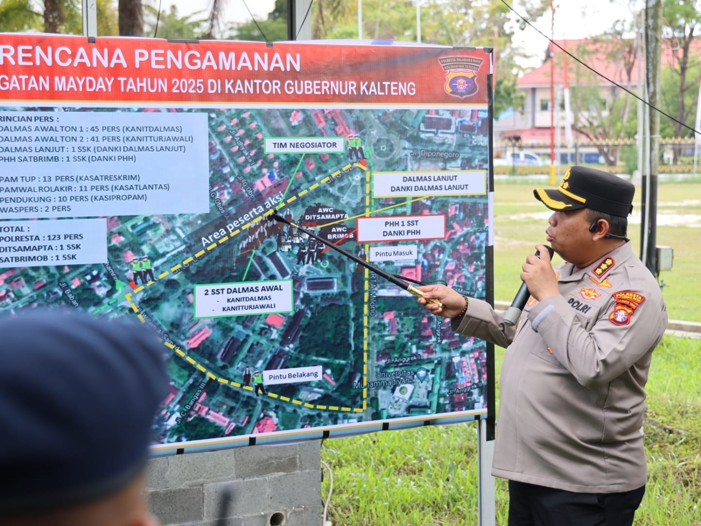 158 Personel Gabungan Diterjunkan Polda Kalteng untuk Amankan May Day di Kantor Gubernur