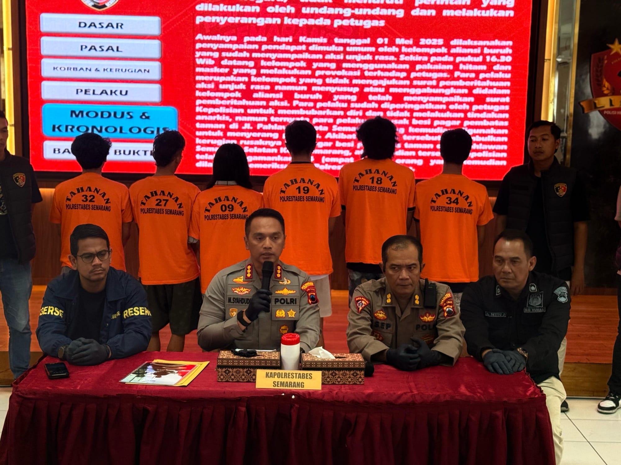 Polisi Usut Kerusuhan May Day Semarang, 6 Tersangka Kelompok Anarko Ditetapkan