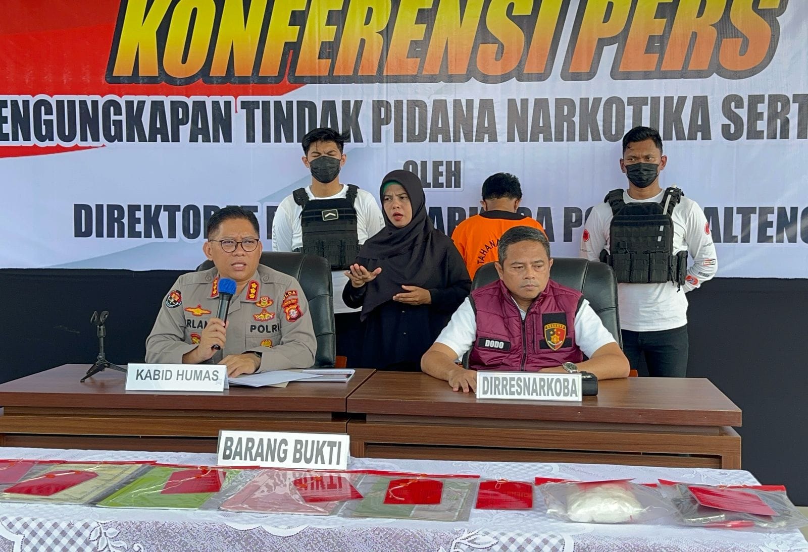 Konferensi Pers Polda Kalteng: 497 Gram Narkoba Diamankan di Kotim