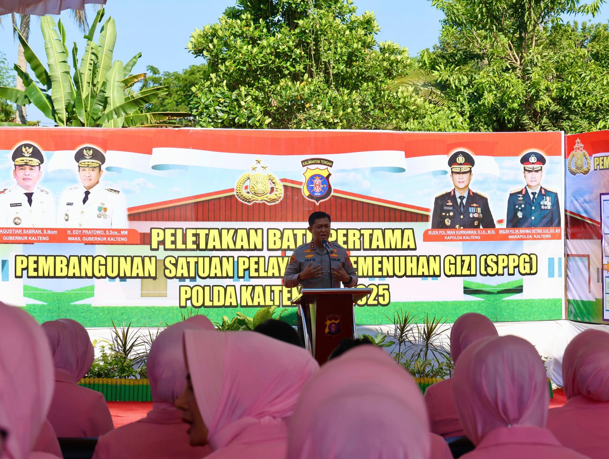 Dukung Program MBG, Polda Kalteng Resmikan Pembangunan SPPG