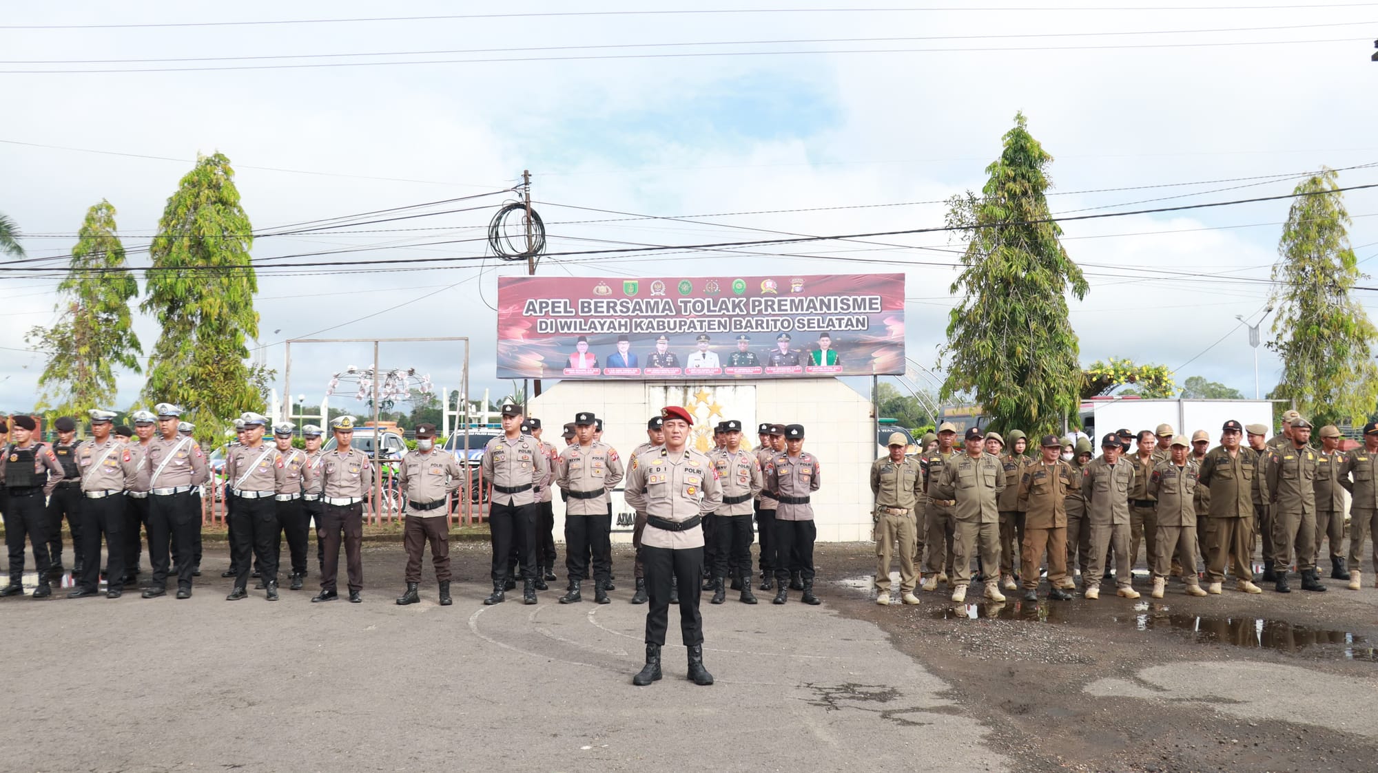 Polres Barsel Gelar Apel Bersama Tolak Premanisme, Komitmen Tindak Tegas Preman