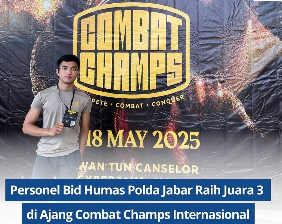 Bripda Syahrul Fauzi dari Polda Jabar Raih Juara 3 di Combat Champs International