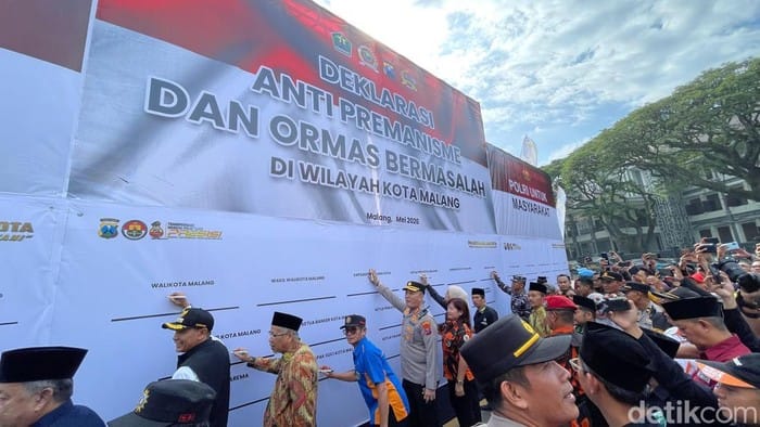 Kota Malang Inisiasi Deklarasi Antipremanisme, Wujud Nyata Jaga Keamanan