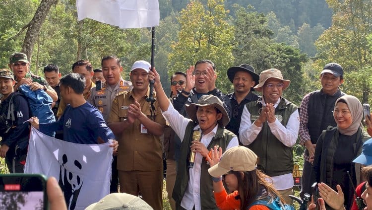 Polres Boyolali Kawal Kunjungan Menteri Kehutanan di Gunung Merbabu