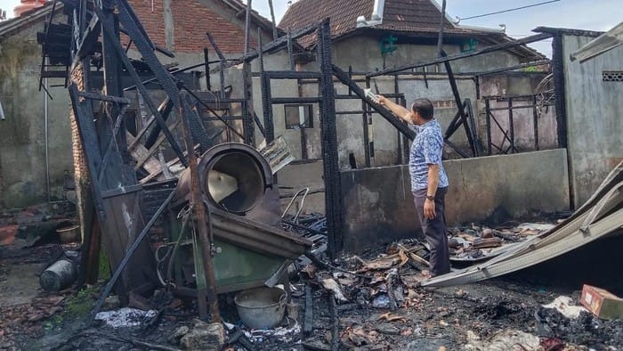 Pabrik Kerupuk di Wantilgung Blora Terbakar, Kerugian Capai Ratusan Juta Rupiah