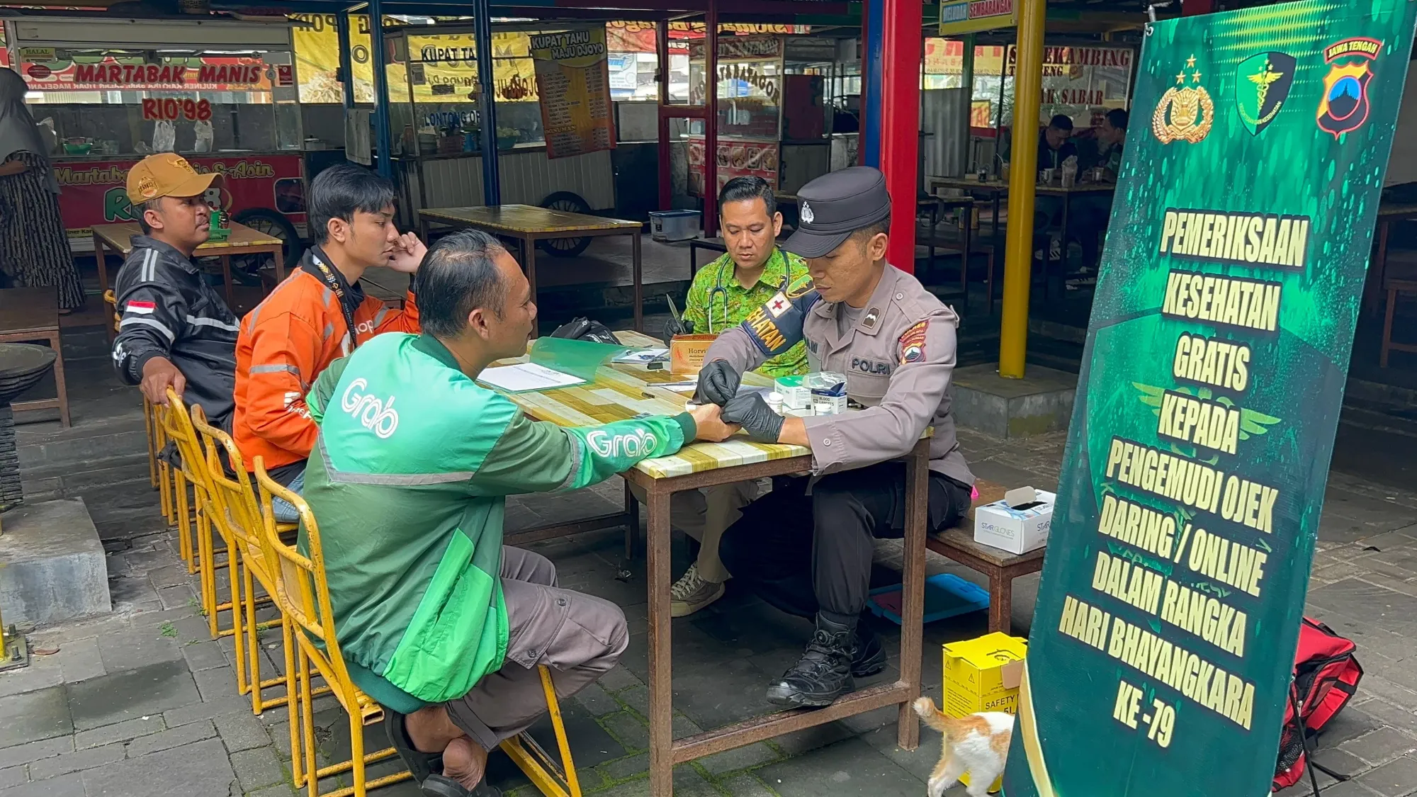 Polres Magelang Kota Beri Layanan Kesehatan Gratis untuk Ojol