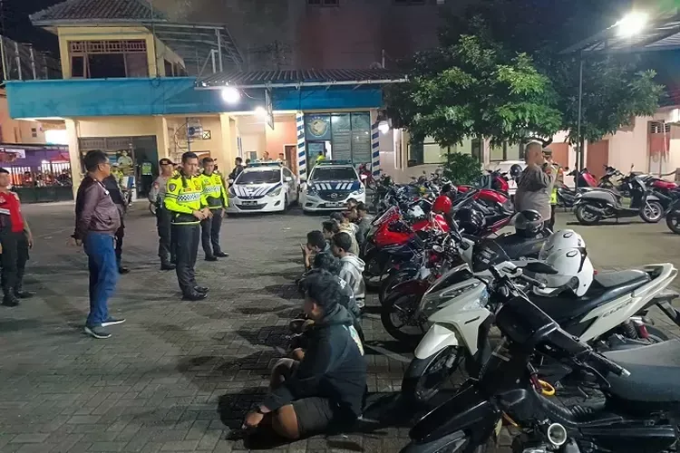 Operasi Balap Liar, Polisi Sukoharjo Sita 9 Sepeda Motor Berknalpot Brong