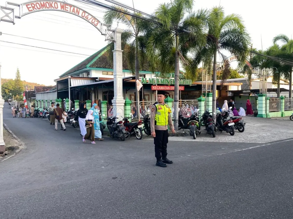Polres Wonogiri Amankan Sholat Idul Adha, Acara Berlangsung Aman dan Tertib