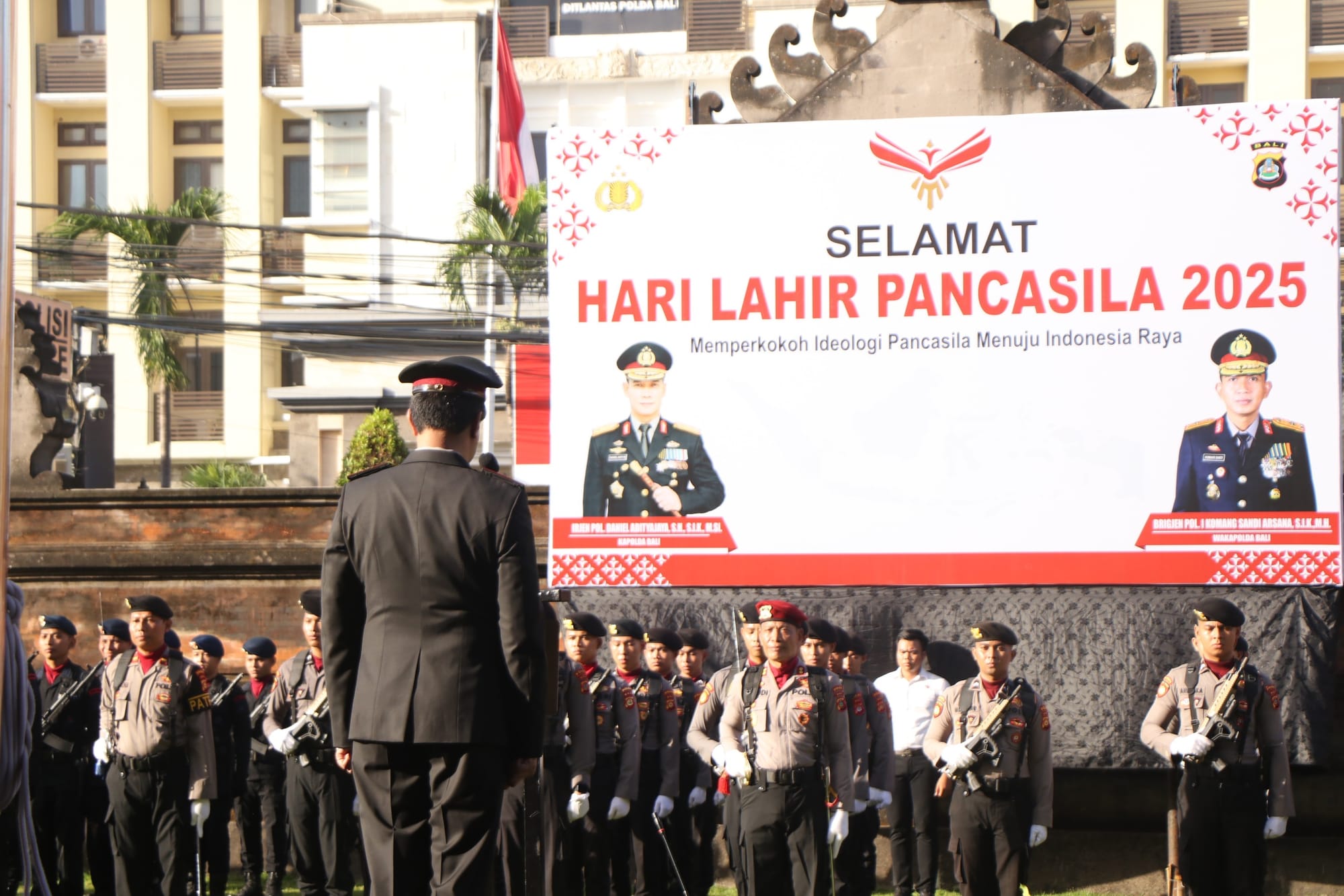Peringati Hari Lahir Pancasila, Dirresnarkoba Polda Bali Pimpin Upacara di Mapolda